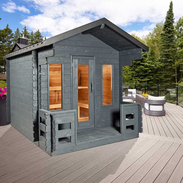 Georgian Cabin Sauna with Porch