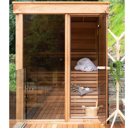 CU550 Outdoor Pure Cube Sauna - Clear Red Cedar